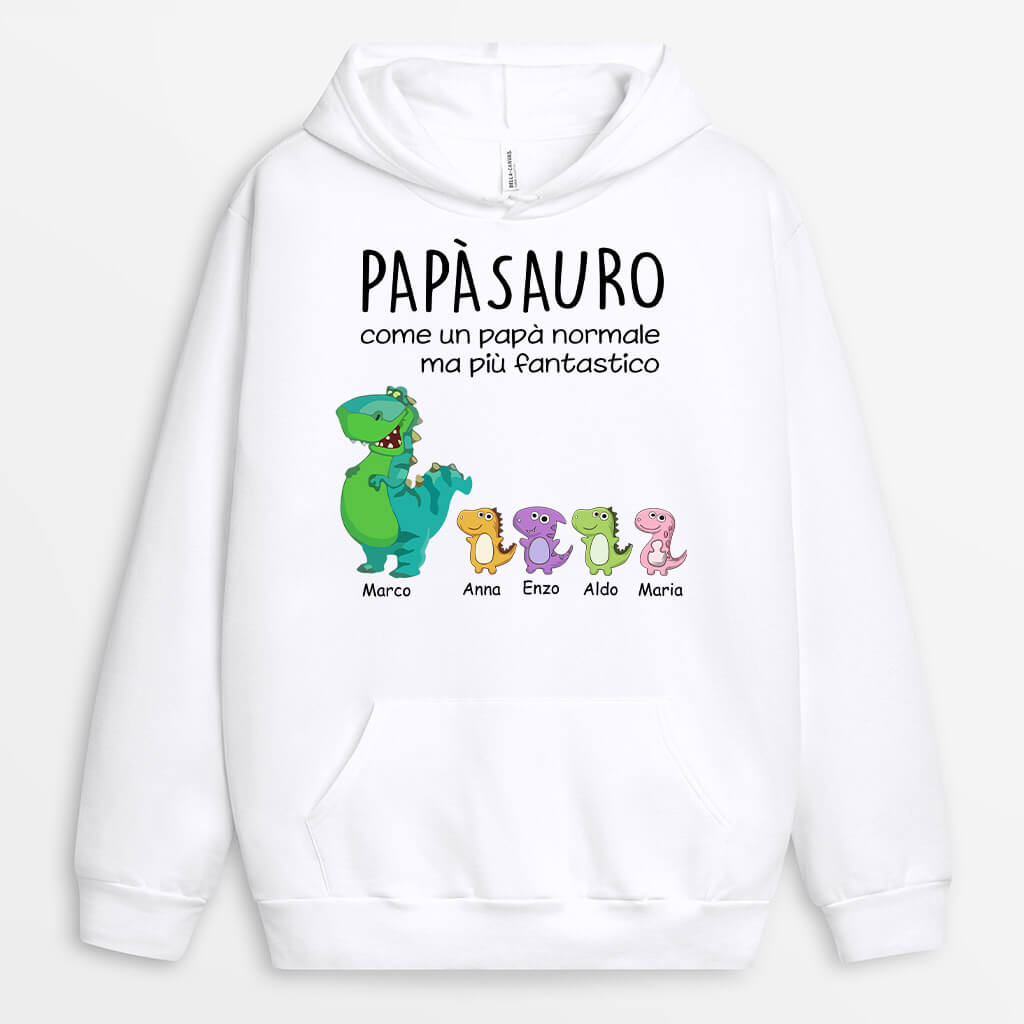 0030HOT2 Regali Caratteristici FelpaConCappuccio Dinosauri Papa Nonno