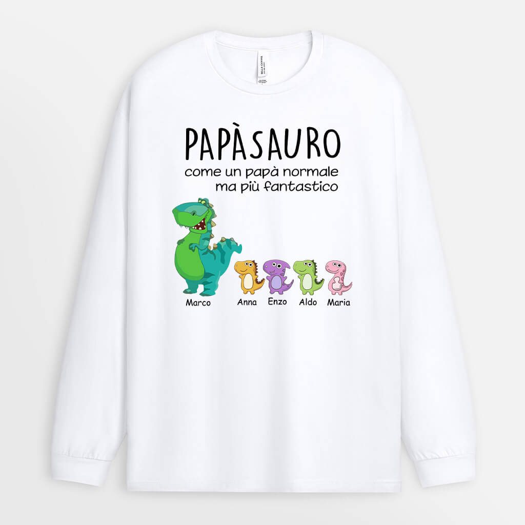 0030NOT2 Regali Caratteristici T shirtManicheLunghe Dinosauri Papa Nonno