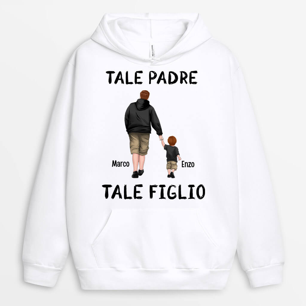 0061HOT2 Regali Personalizzati FelpaConCappuccio Ragazzo Padre