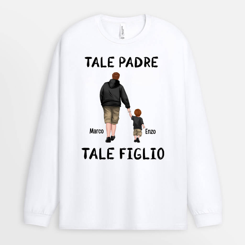 0061NOT2 Regali Personalizzati T shirtManicheLunghe Ragazzo Padre