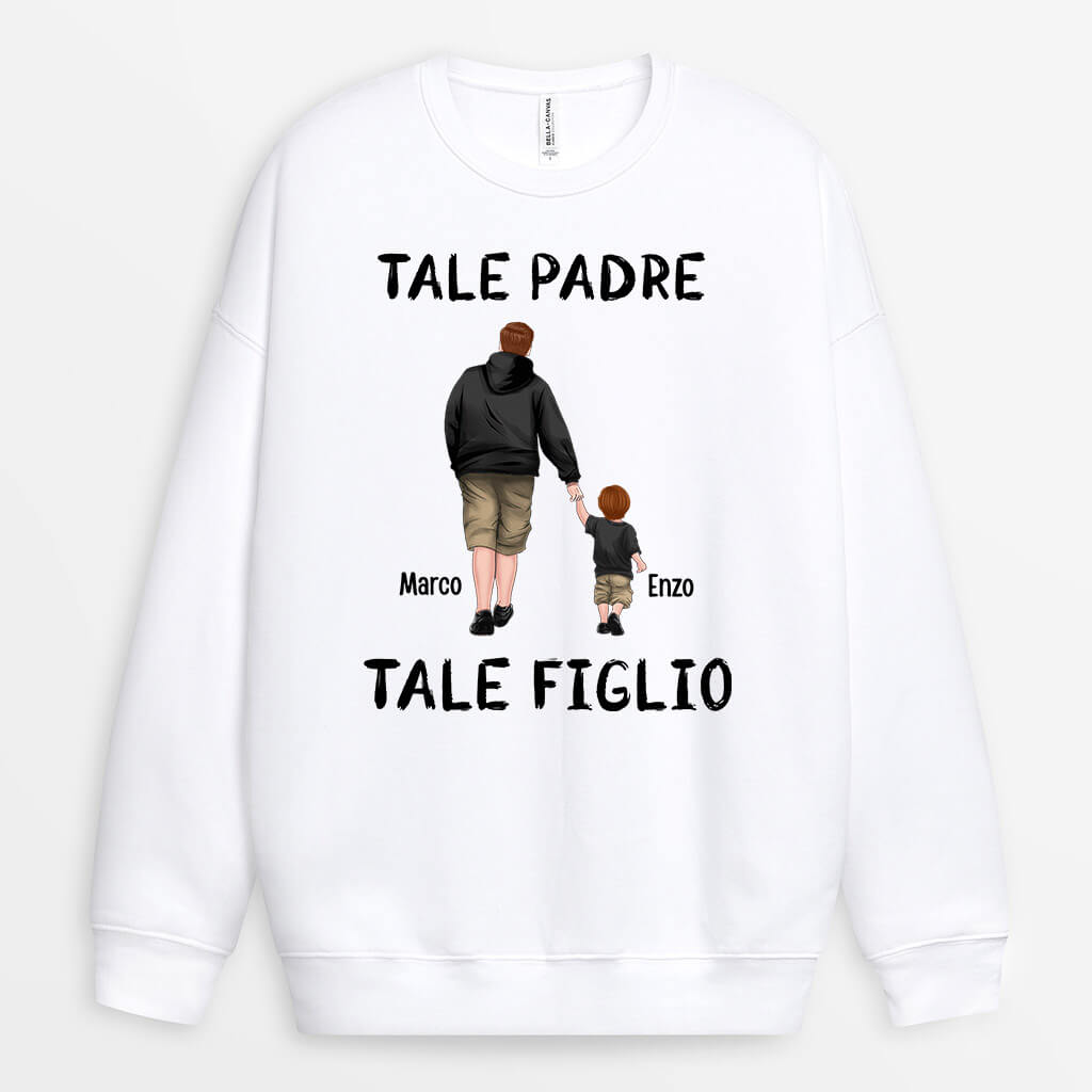 0061WOT2 Regali Personalizzati Felpa Ragazzo Padre