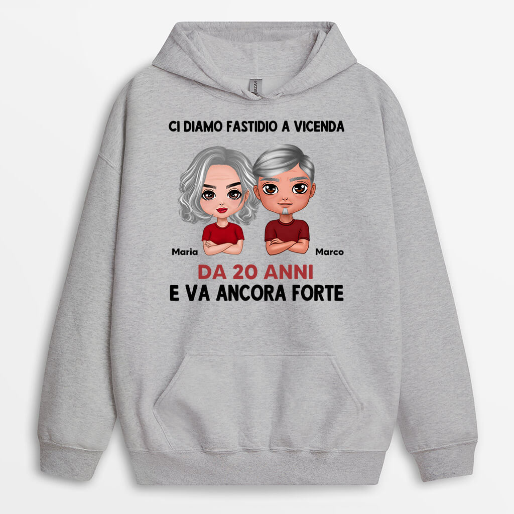 0231HOT2 Presenti Personalizzati FelpaConCappuccio Mamma Papa
