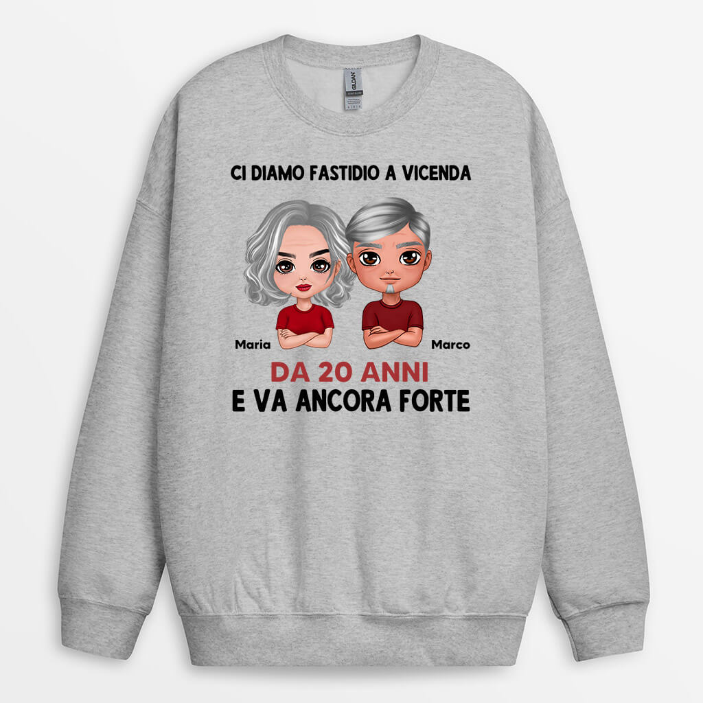 0231WOT2 Presenti Personalizzati Felpa Mamma Papa