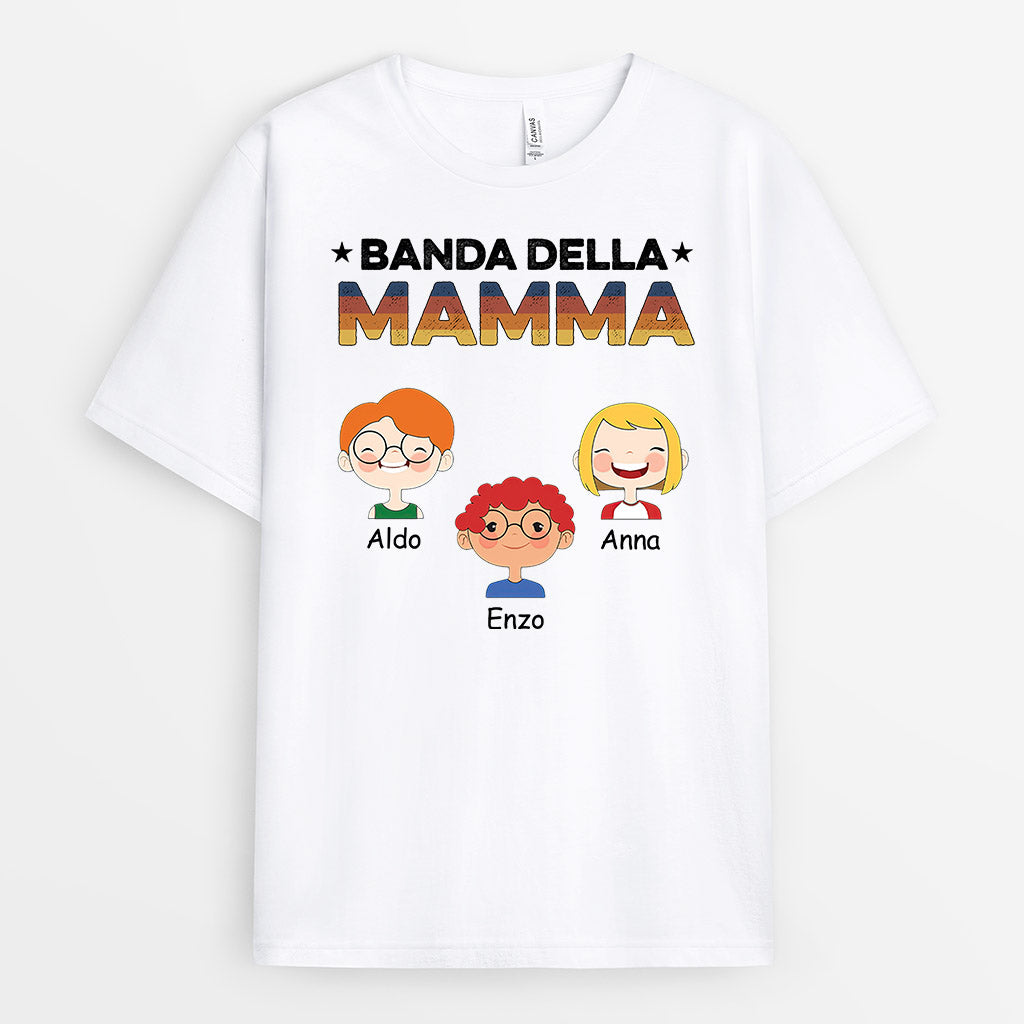 0755AOT1 Regali personalizzati magliette labandadipapa figli Mamma Nonna