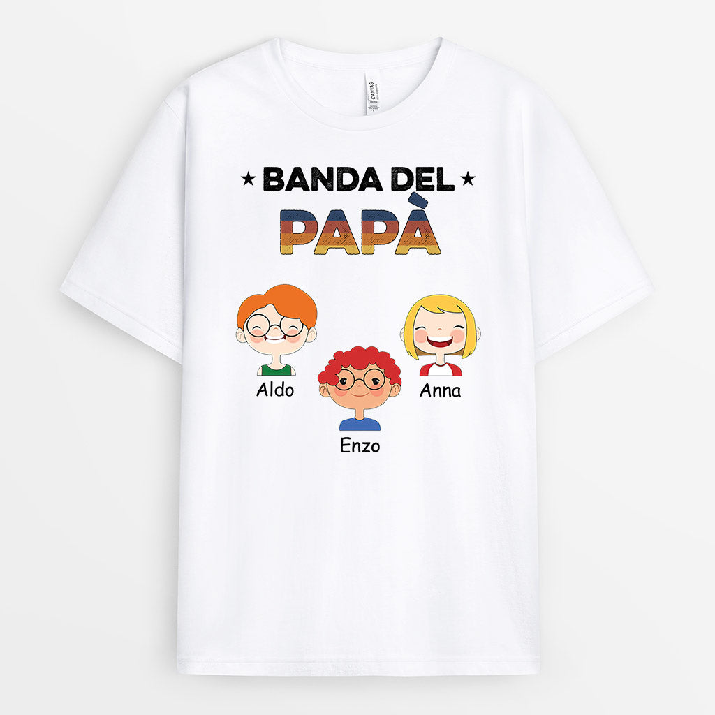 0755AOT1 Regali personalizzati magliette labandadipapa figli papa nonno