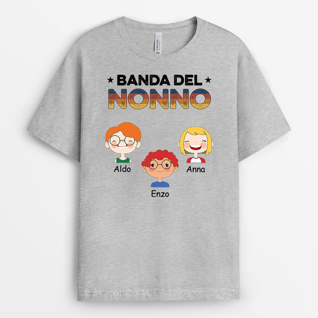 0755AOT2 Regali personalizzati magliette labandadipapa figli papa nonno