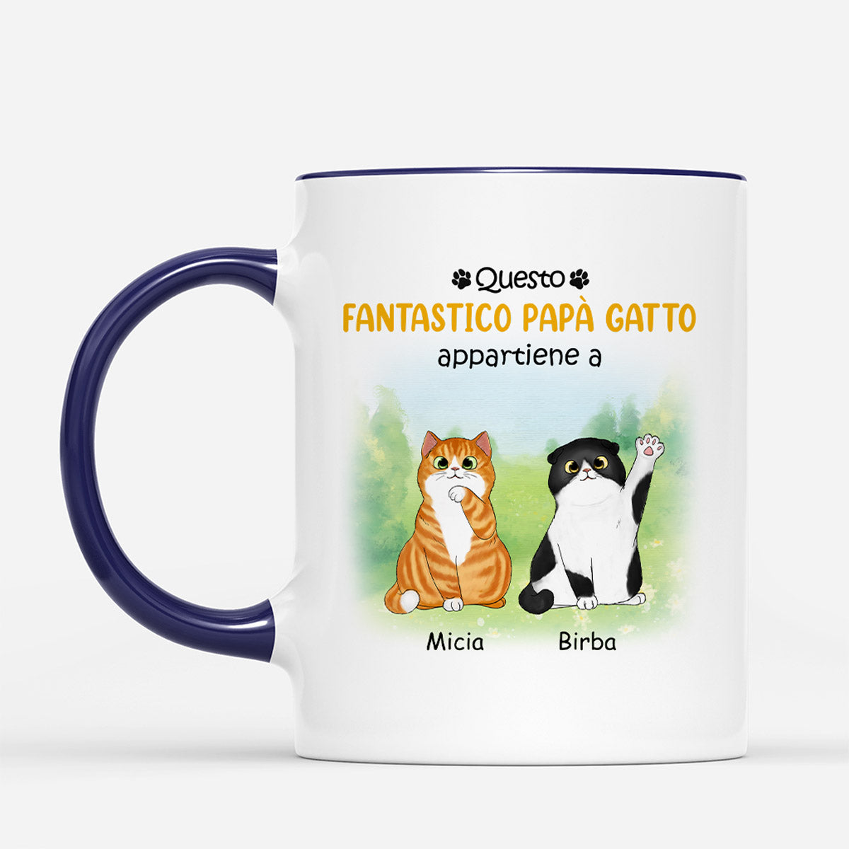0902AOT2 Regali personalizzati tazza papa gatto amanti dei gatti