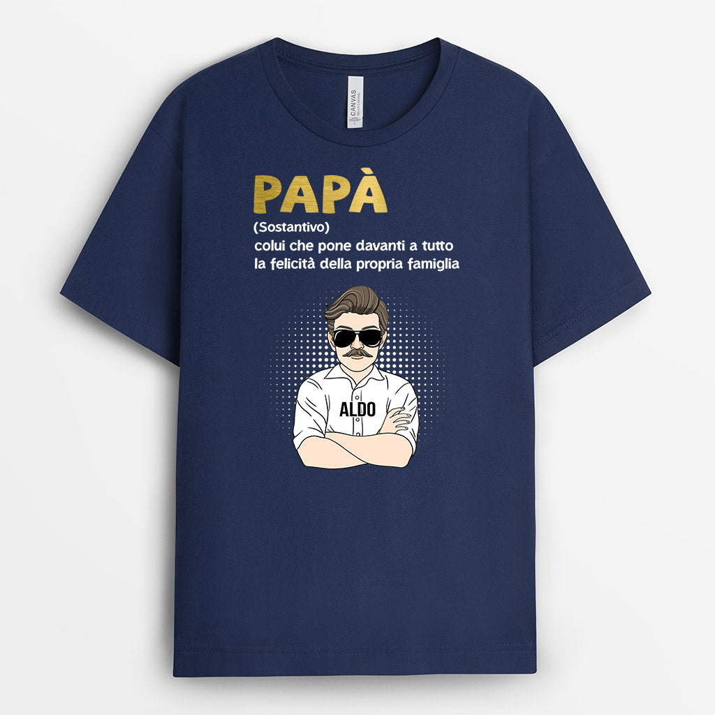 0912AOT2 Regali personalizzati maglietta papa bambini papa