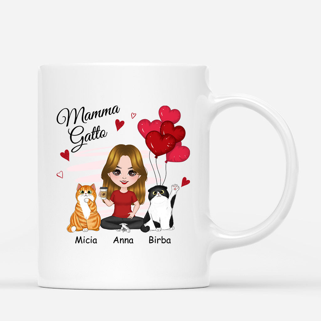 0916MOT1 Regali personalizzati tazza mamma gatto amanti dei gatti