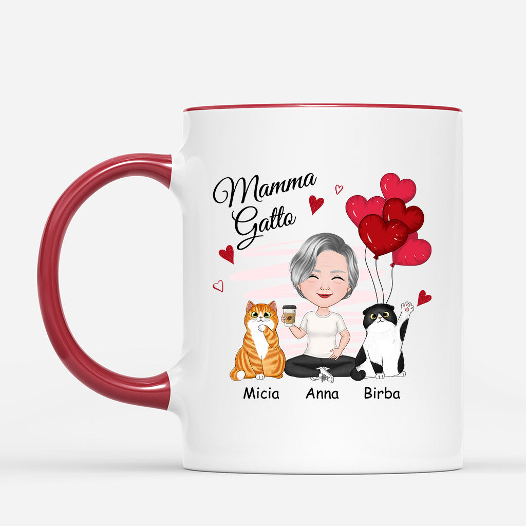 0916MOT2 Regali personalizzati tazza mamma gatto amanti dei gatti