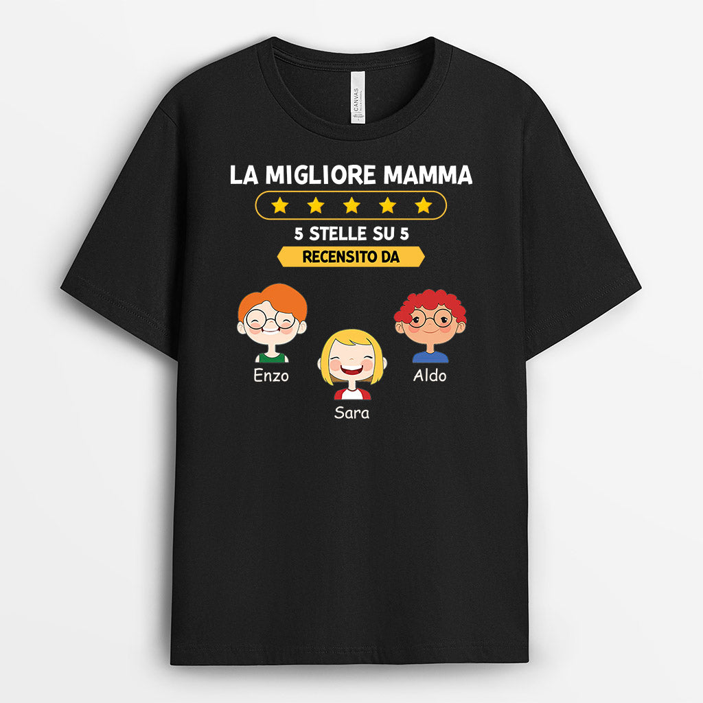0924AOT2 Regali personalizzati maglietta miglior mamma nonna