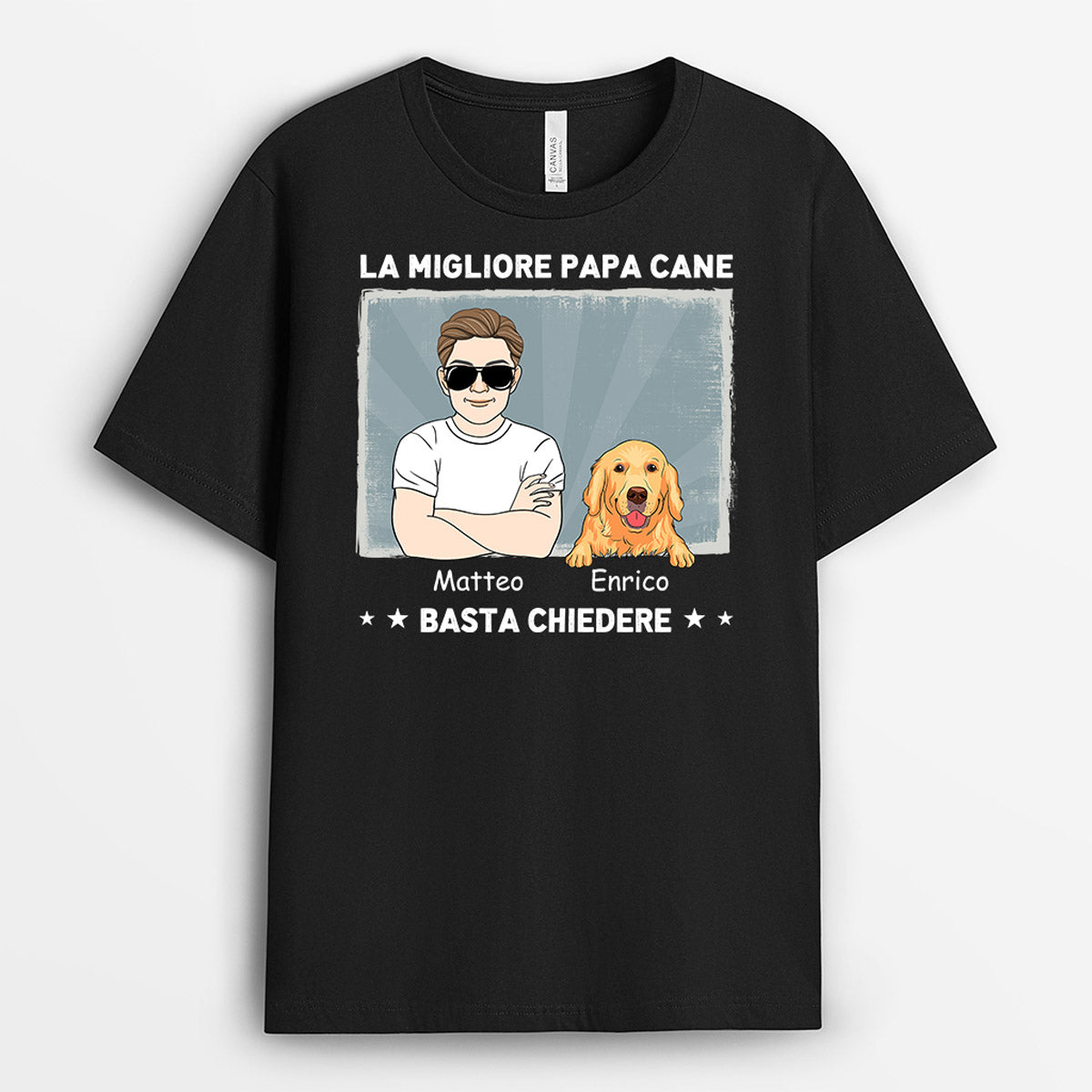 0930AOT1 Regali personalizzati magliette papa cane amanti dei cani
