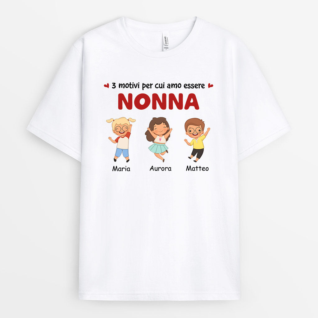 0940AOT1 Regali personalizzati maglietta fiori mamma nonna
