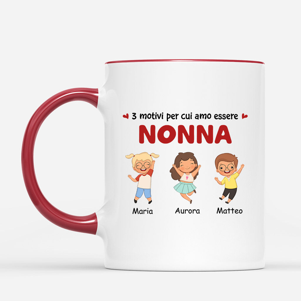 0940MOT2 Regali personalizzati tazza fiori mamma nonna