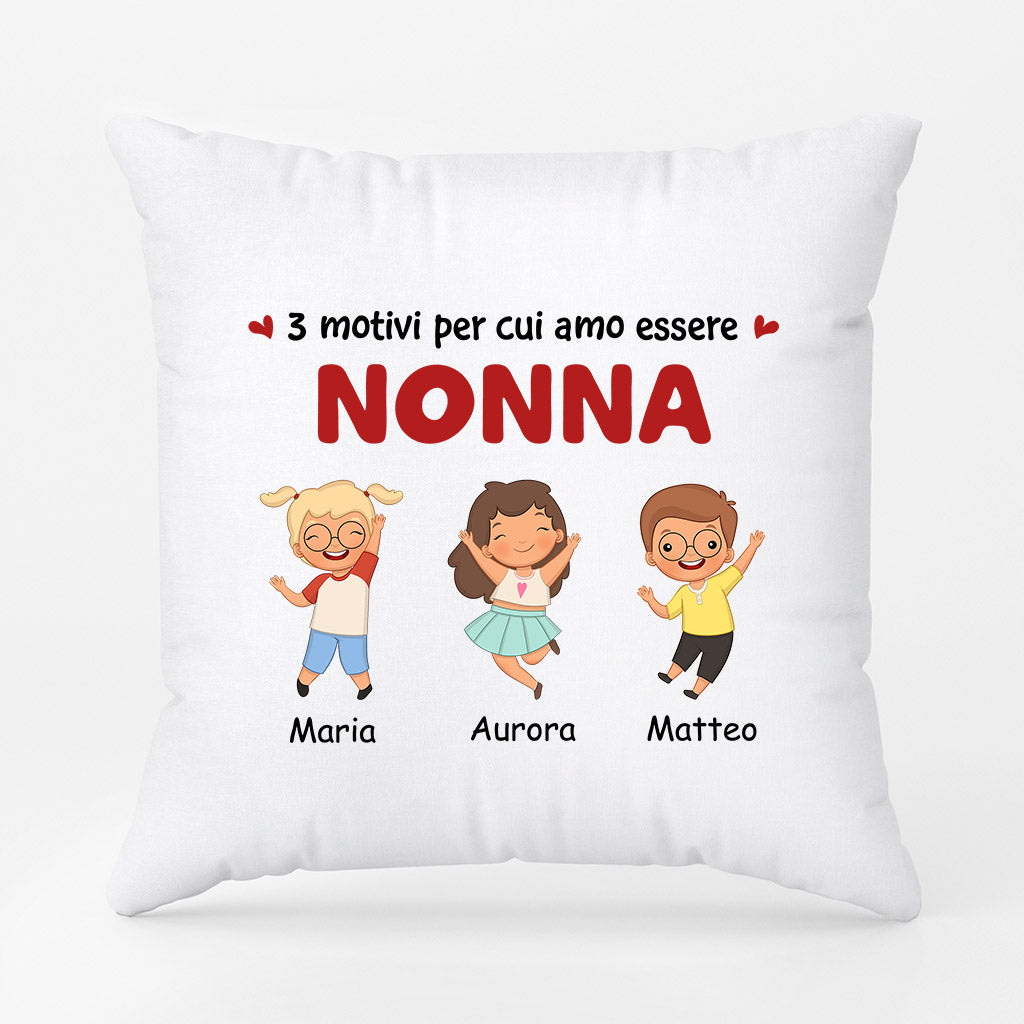 0940POT2 Regali personalizzati cuscino fiori mamma nonna