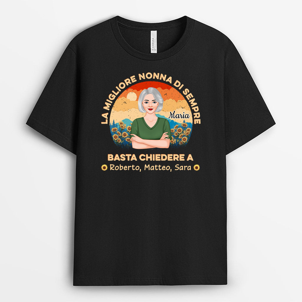 0947AOT1 Regali Personalizzati Magliette Nonna mamma festadellamamma
