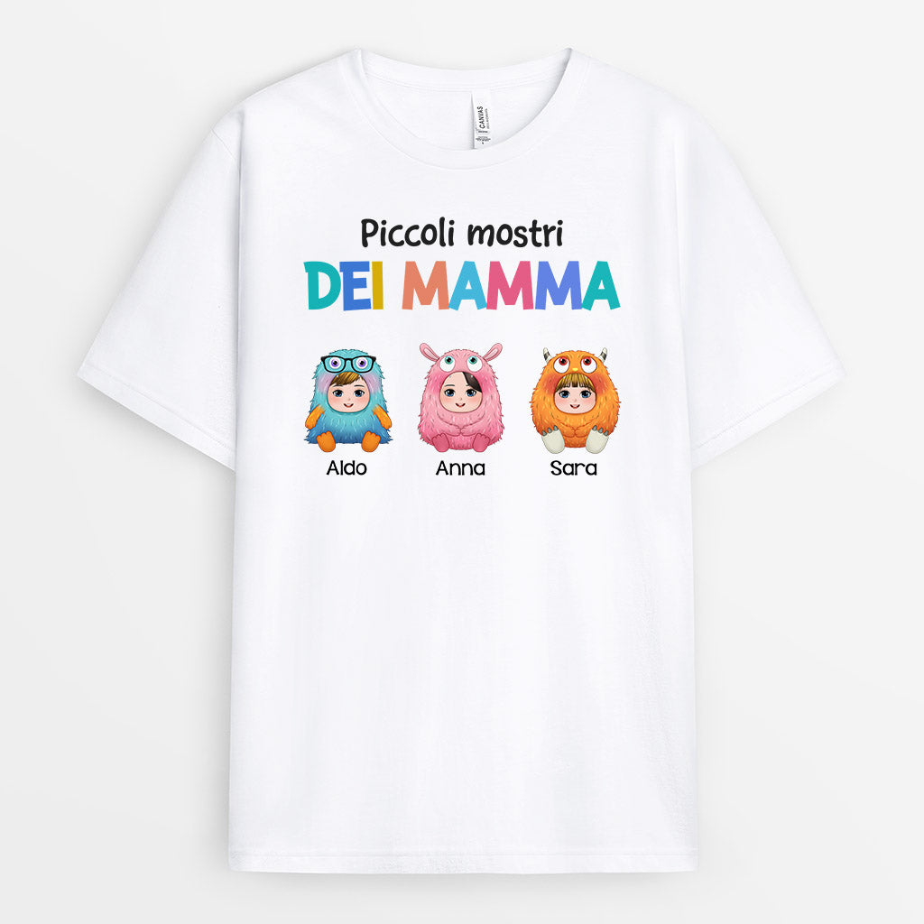 0948AOT2 Regali Personalizzato Magliette Mostro mamma nonna