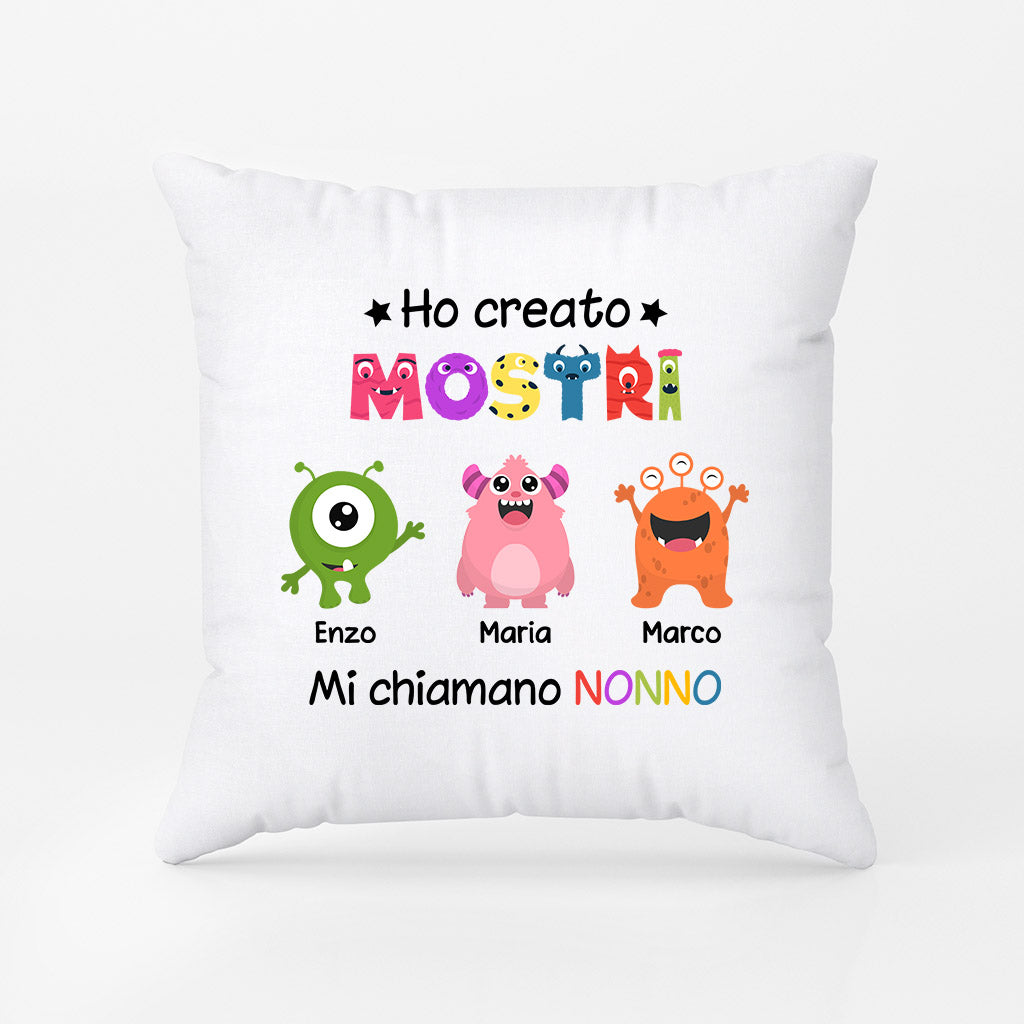 0978POT2 Regali personalizzati Cuscino mostri papa