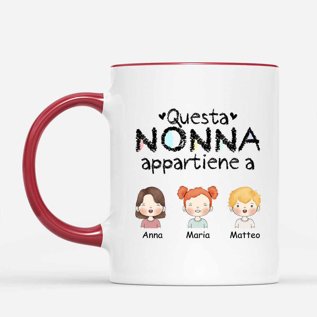 0989MOT2 Regali personalizzati magliette bambini chibi mamma nonna