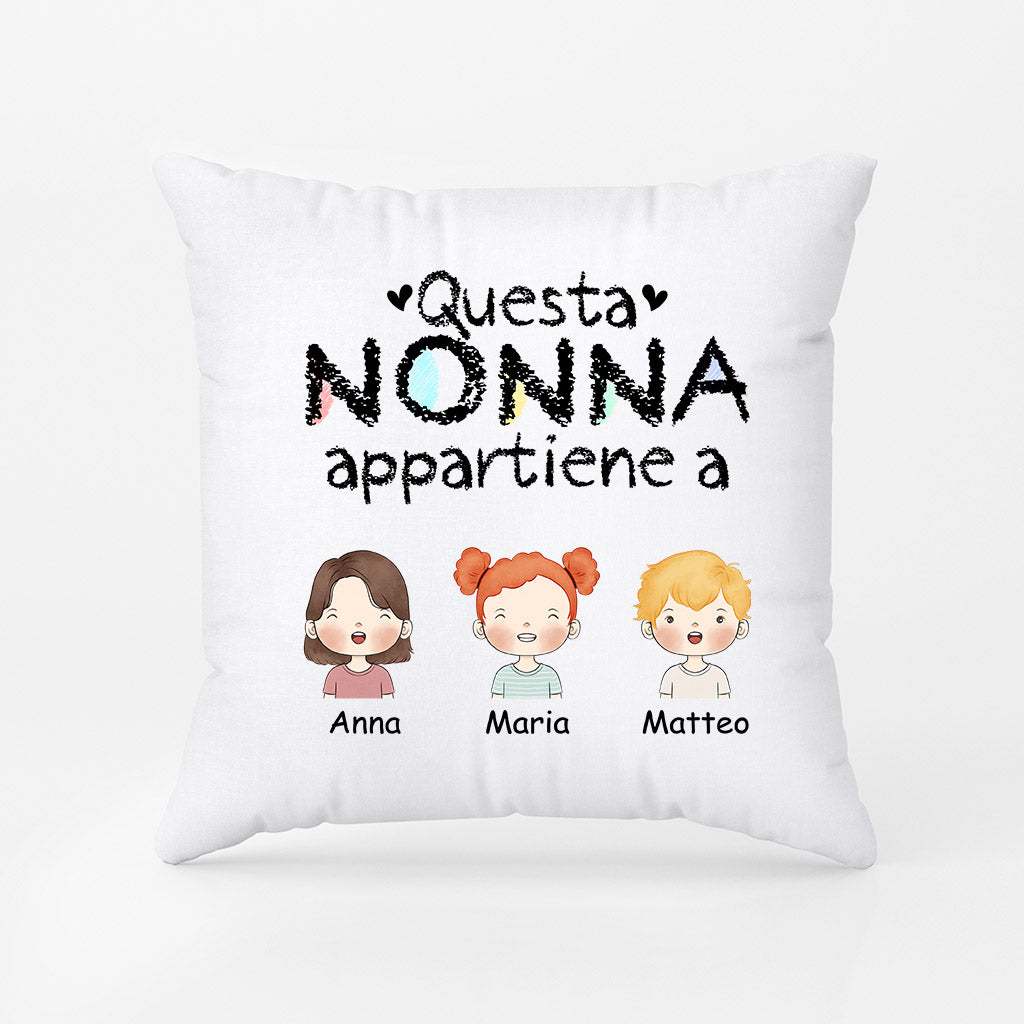 0989POT2 Regali personalizzati magliette bambini chibi mamma nonna