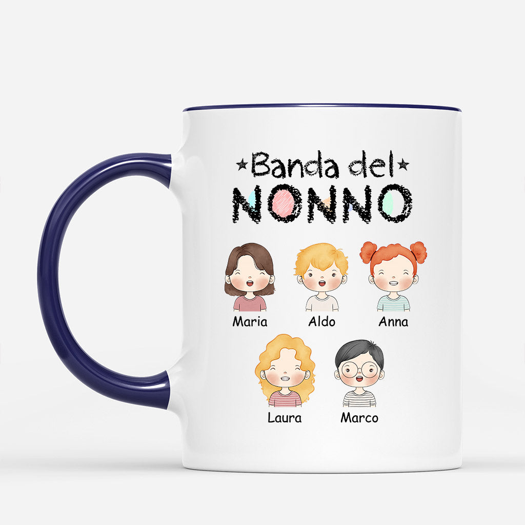 1017MOT2 Regali personalizzati Tazza la banda di papa nonno figli nipoti papa nonno