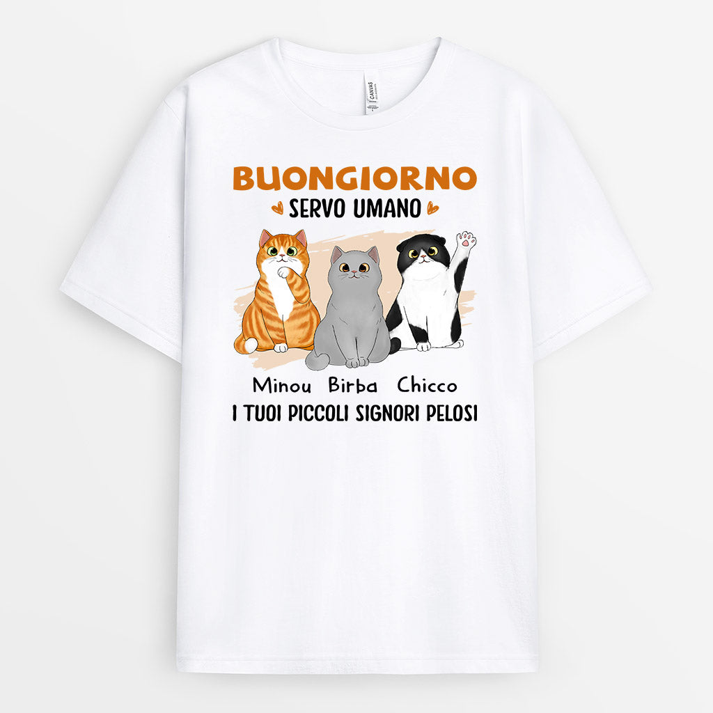 1023AOT1 Regali personalizzati maglietta gatti amanti dei gatti