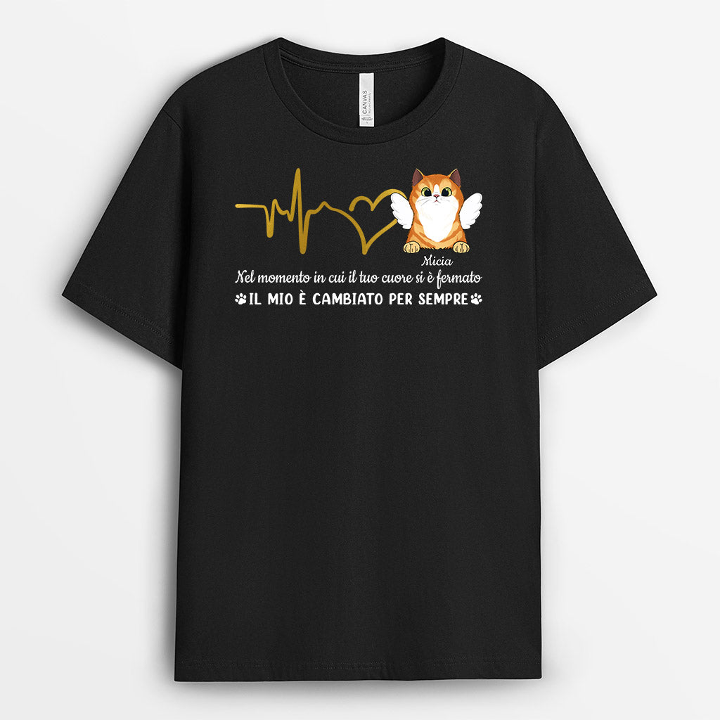1033AOT2 Regali personalizzati maglietta gatto commemorativo amanti dei gatti
