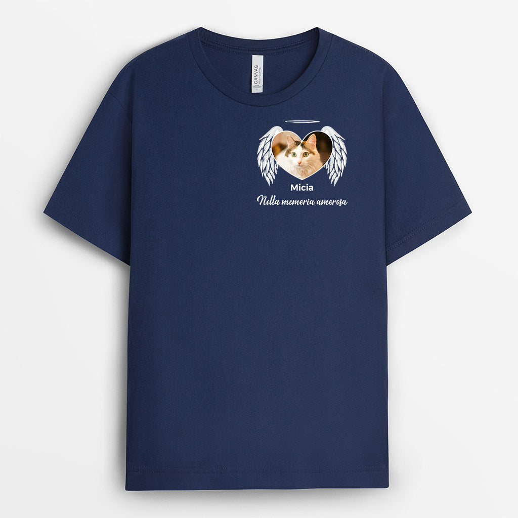 1035AOT2 Regali personalizzati maglietta gatto memoria amanti dei gatti