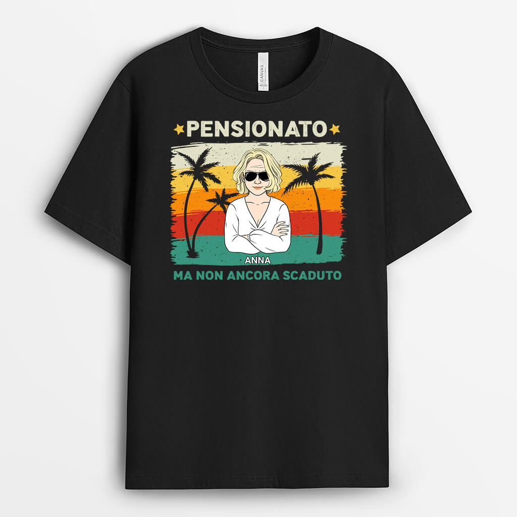 1045AOT1 Regali personalizzati magliette pensionato mamma nonna