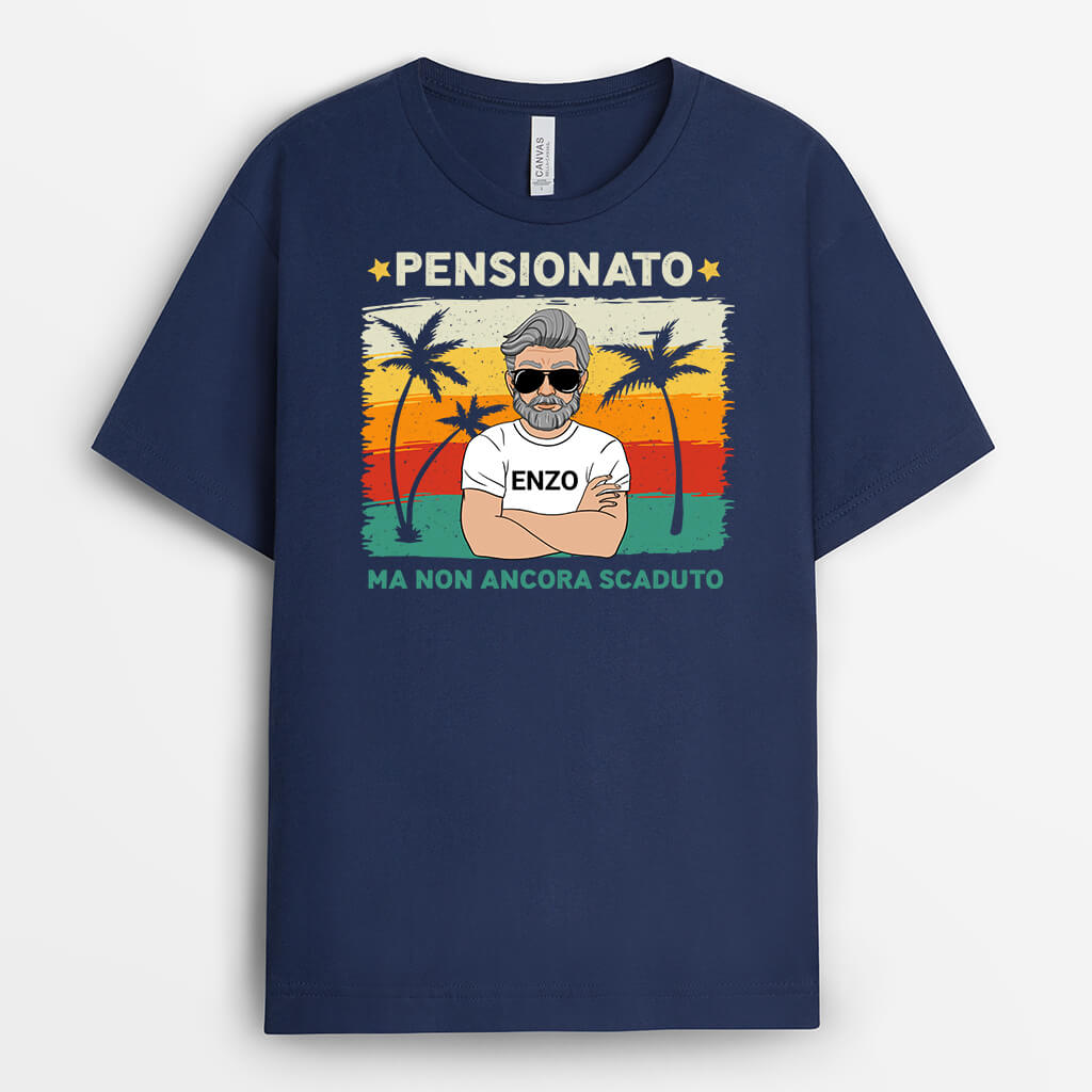 1045AOT1 Regali personalizzati magliette uomo pensionato papa