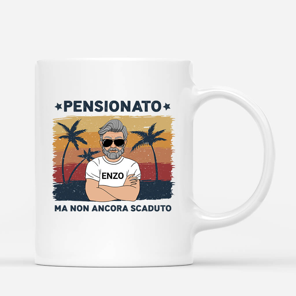 1045MOT2 Regali personalizzati tazza uomo pensionato papa