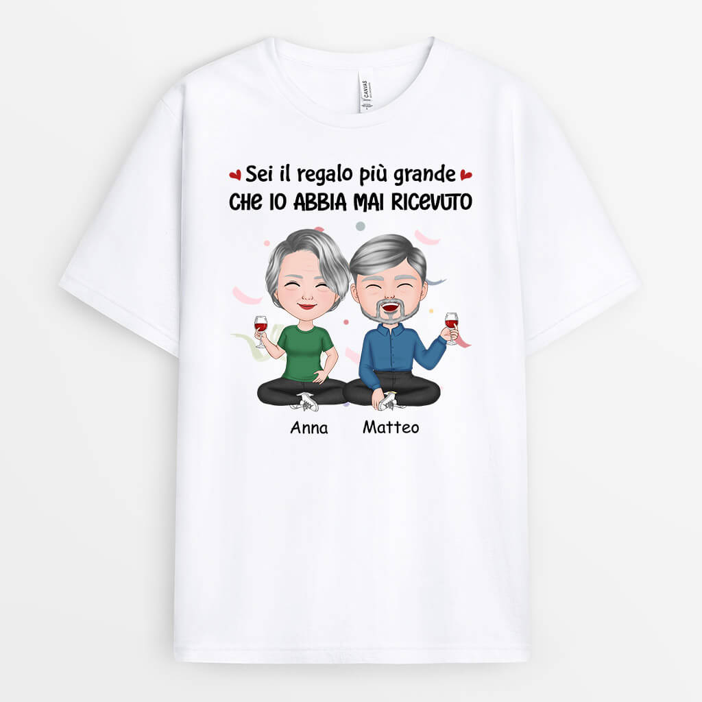 1061AOT2 Regali personalizzati magliette compleanno regalo coppie amanti
