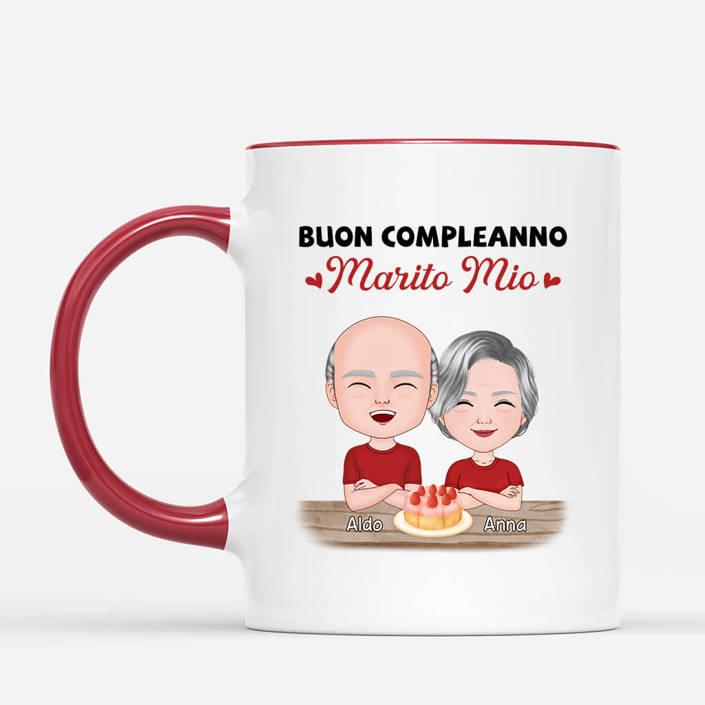 1069MOT2 Regali personalizzati tazze buon compleanno fidanzato marito