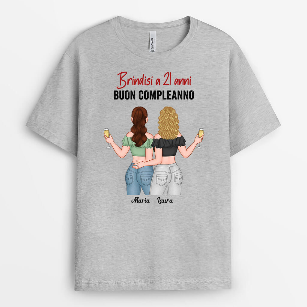 1070AOT1 Regali personalizzati magliette buon compleanno ragazze