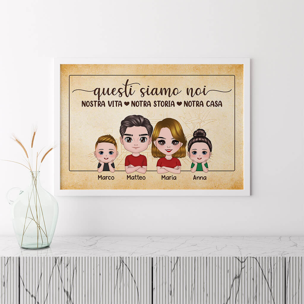 1083SOT3 Regali personalizzati poster famiglia