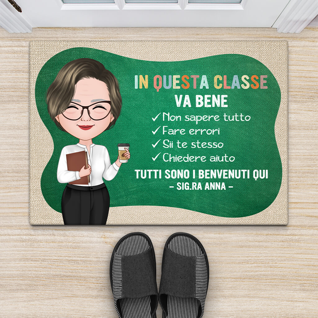 1084DOT2 Regali personalizzati zerbino classe insegnante