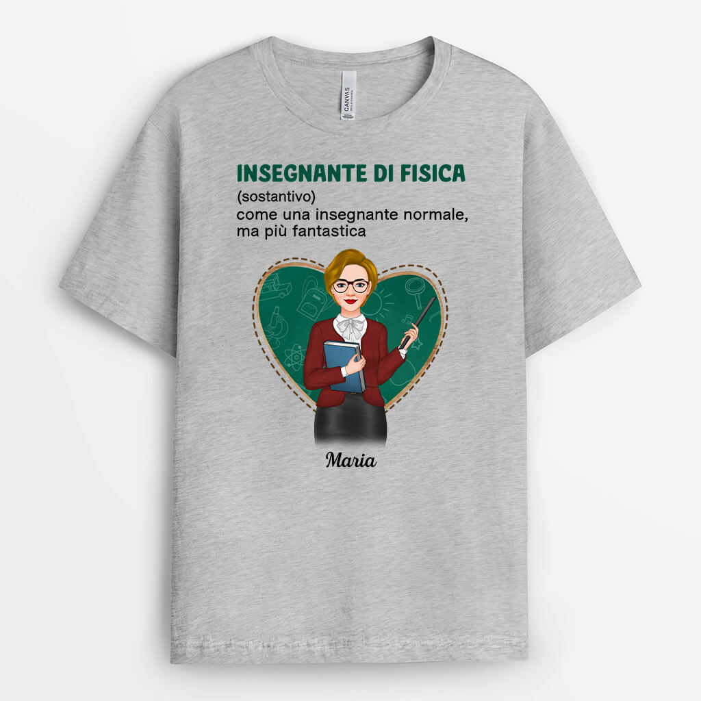 1086AOT1 Regali personalizzati magliette insegnante definizione insegnanti
