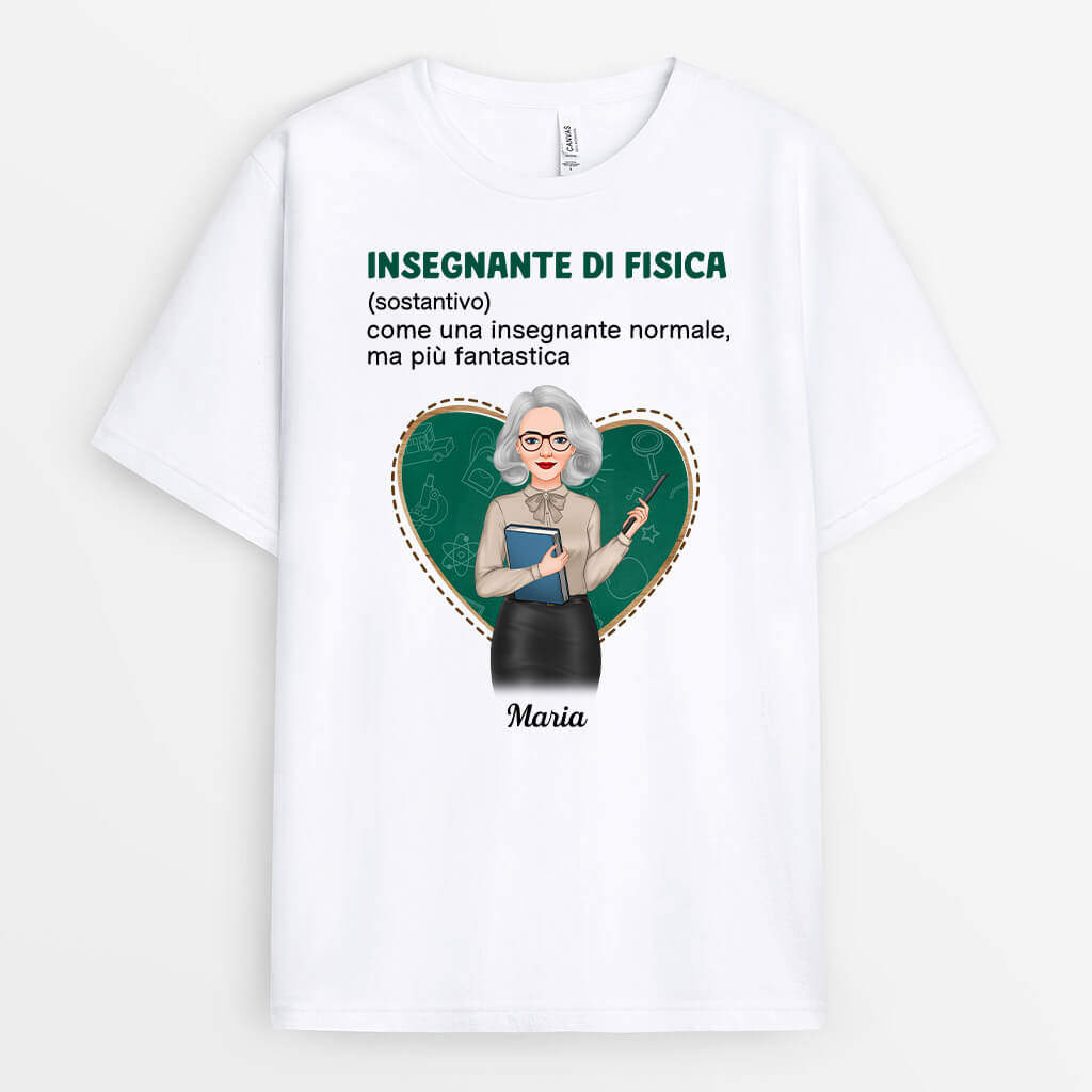 1086AOT2 Regali personalizzati magliette insegnante definizione insegnanti