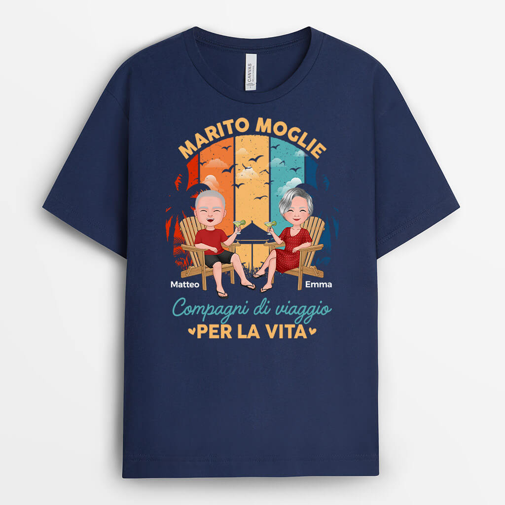 1092AOT2 Regali personalizzati magliette marito moglie compagni coppie