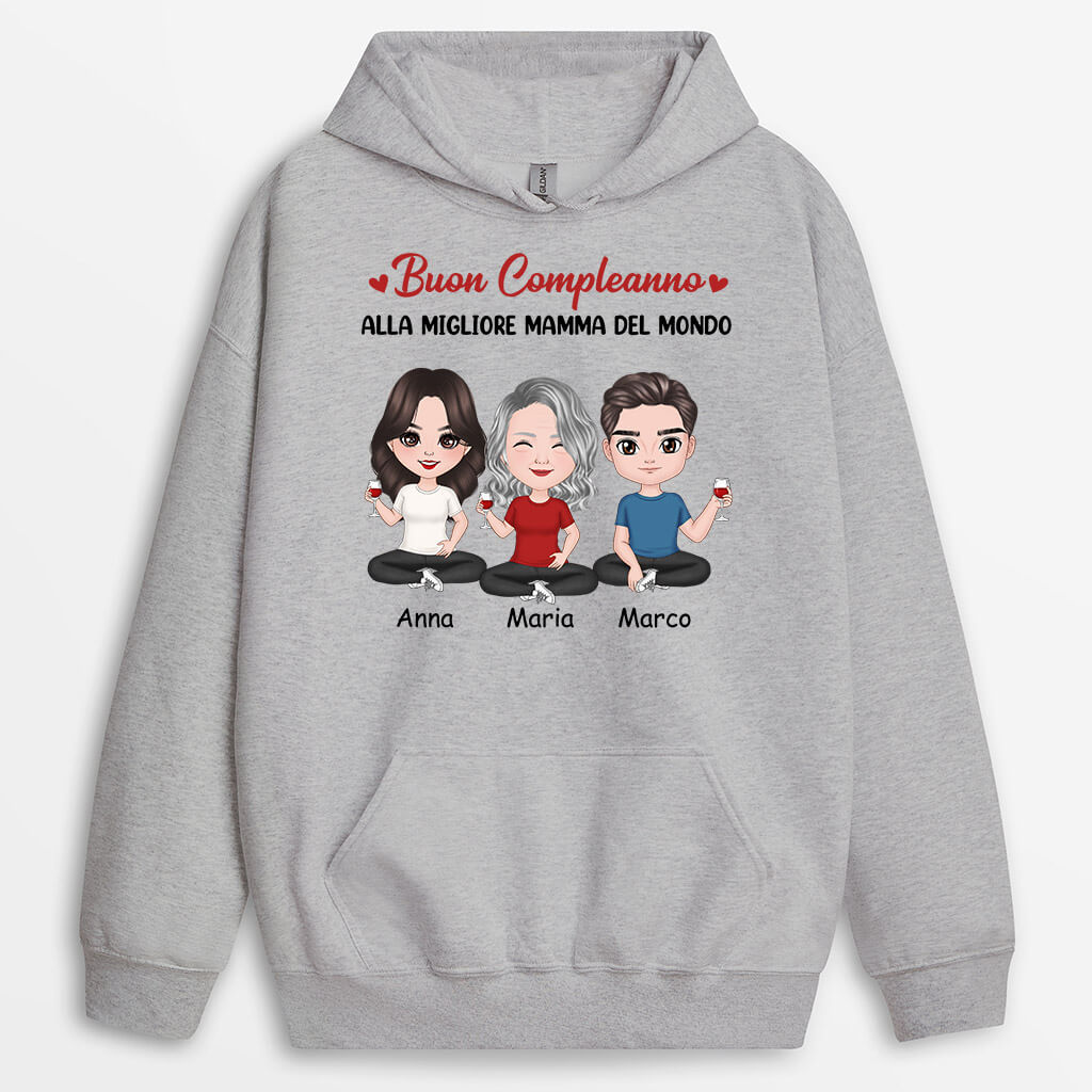 1095AOT2 Regali personalizzati magliette buon complanno mammma