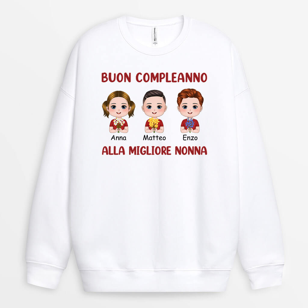 1097AOT2 Regali personalizzati magliette buon complanno mammma