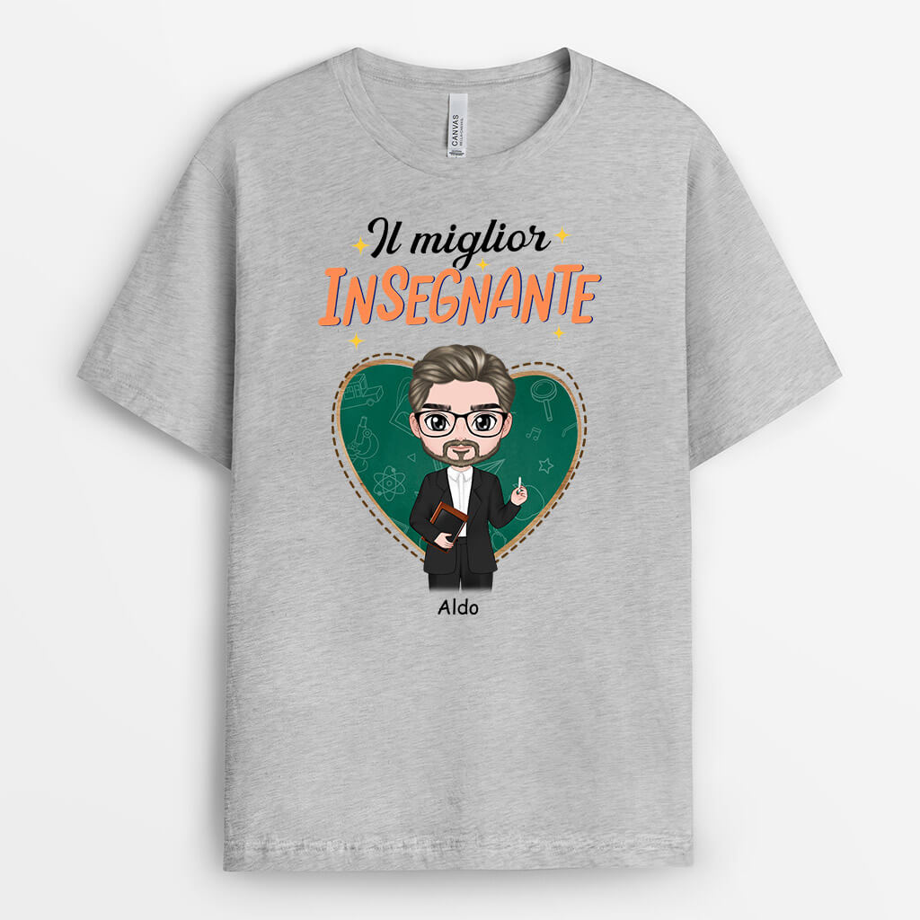 1100AOT1 Regali personalizzati magliette miglior insegnante