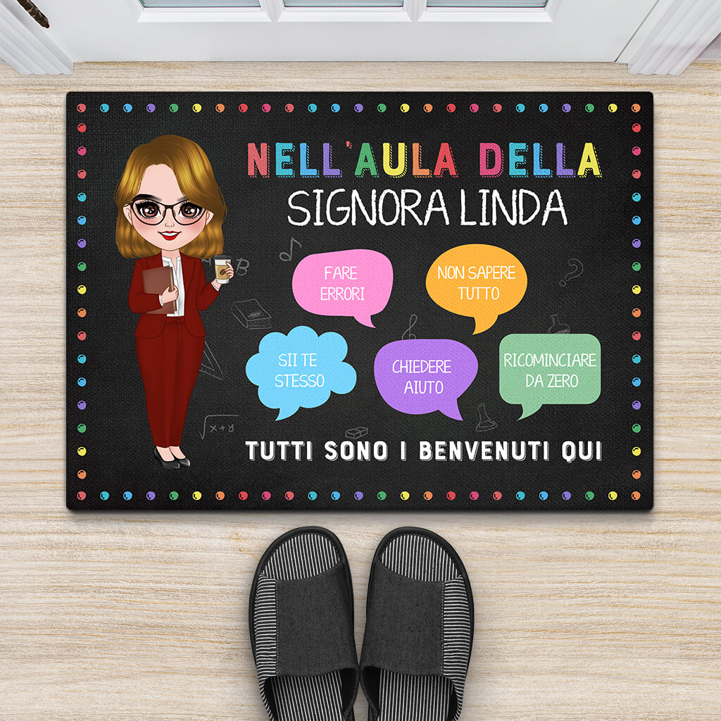 1101DOT2 Regali personalizzati zerbino aula insegnante