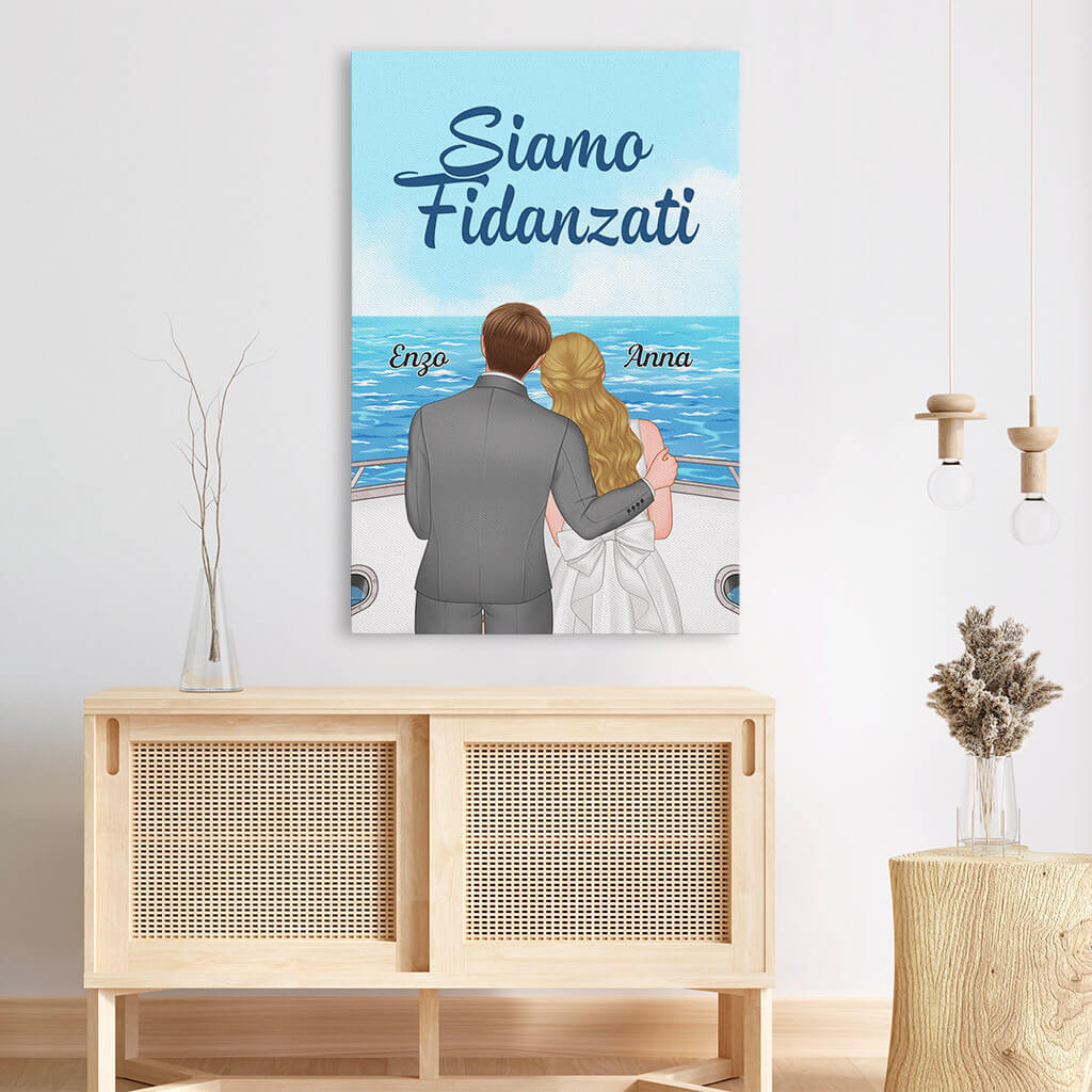 1102COT3 Regali personalizzati poster sposo sposa fidanzati coppie
