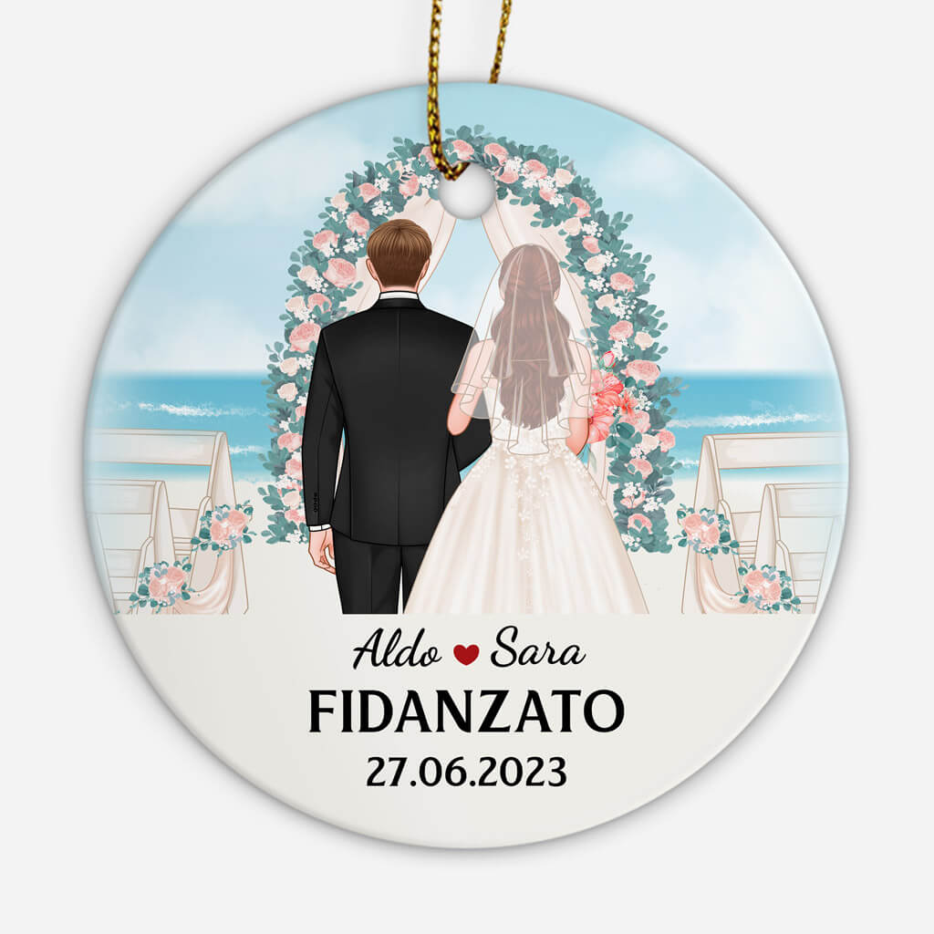 1109OOT2 Regali personalizzati ornamento fidanzati coppie