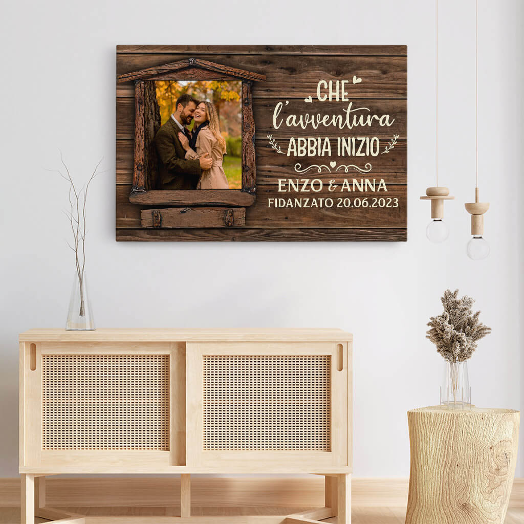 1111COT3 Regali personalizzati tela fidanzati coppie