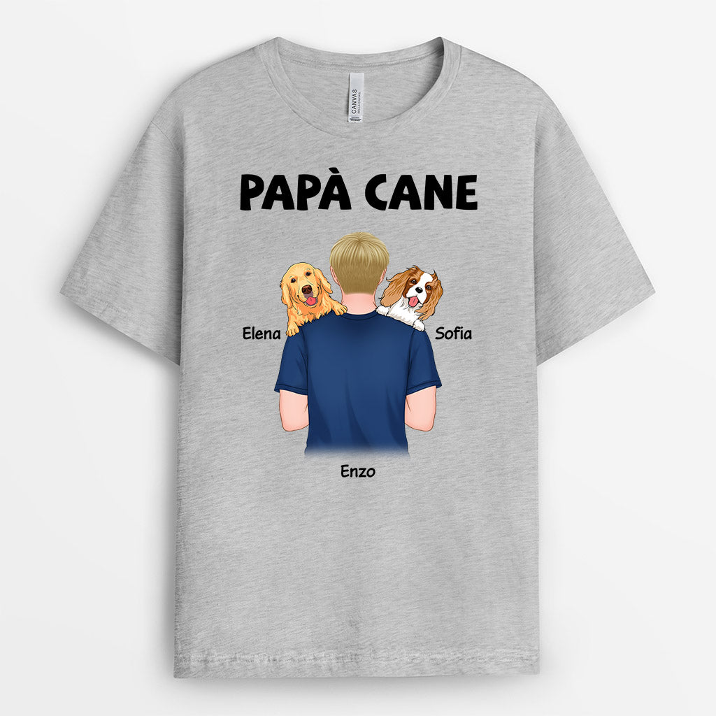0834AOT2 Regali personalizzati magliette papa cane amanti dei cani_d2280c80 effa 48ea a132 89c9c1605e38