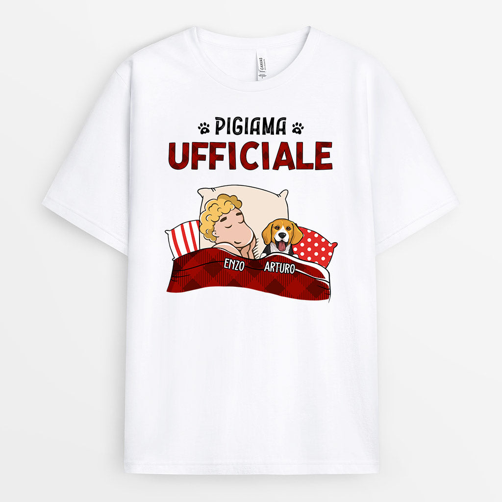 0835AOT2 Regali personalizzati magliette pigiama amanti dei cani