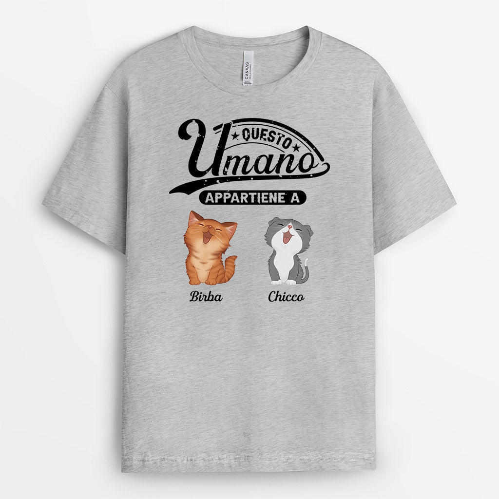 0843AOT2 Regali personalizzati maglietta gatti camminare amanti dei gatti_f4f31759 be3f 477b 9154 8257a8c14a46