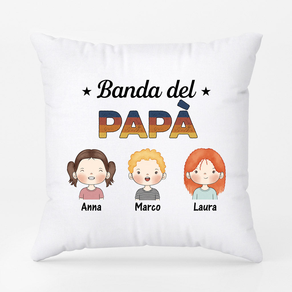 0845POT1 Regali personalizzati cuscino la banda di papa nonno figli nipoti papa nonno_a304590b 25af 4d60 aff2 39678727190e